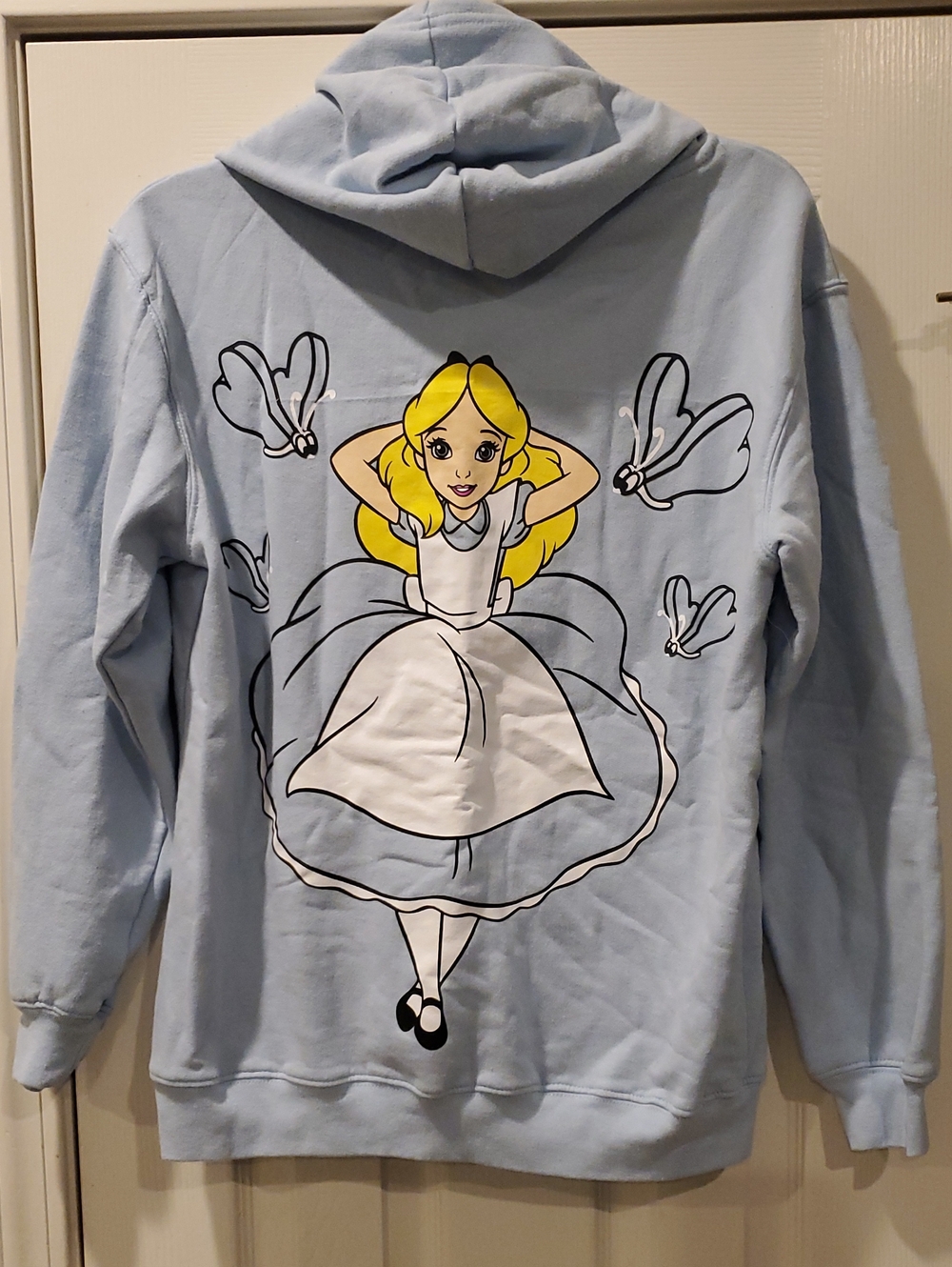 Disney Alice in Wonderland Zip Up Jacket Women's S Light Blue